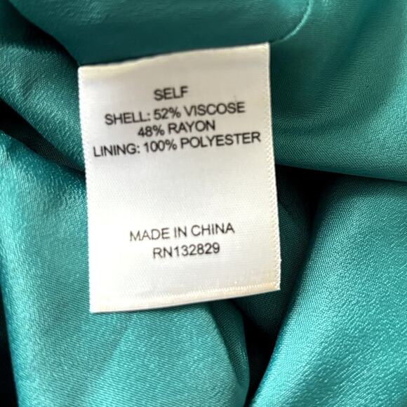 New LPA Revolve Green Leopard Print Mini Dress Women's Size XS Satin Ruffle - Picture 10 of 11